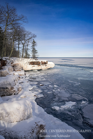 Winter scene, Madeline Island, March '22 2
