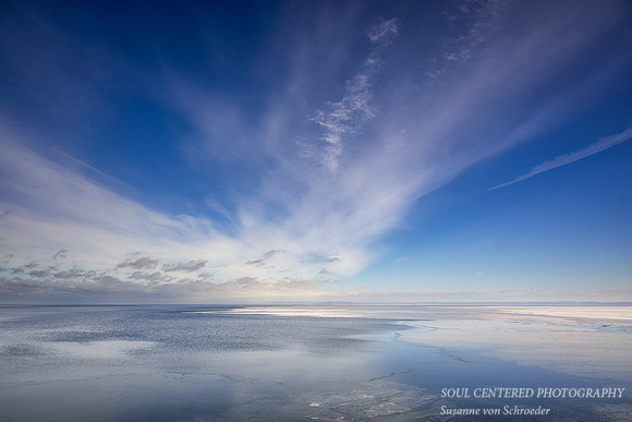 Blue sky and clouds, Lake Superior, Febr. '25