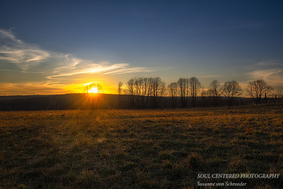 November sunset, Blue Hills