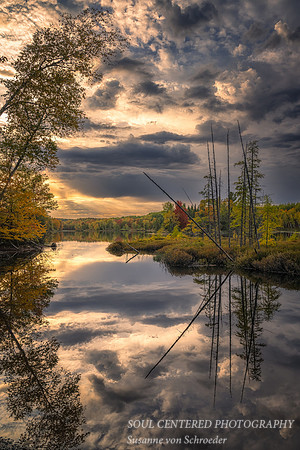 Fall colors & clouds, Audie Lake 2, 10.2.'22