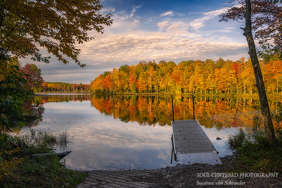 Fall colors at sunset, Perch Lake 1, 10.2.'22