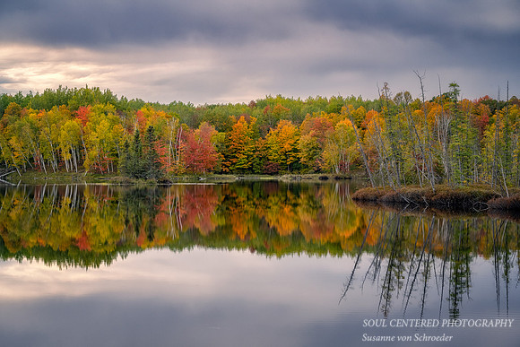 Fall colors, Audie Lake - perfect reflections 3, 10.2.'22