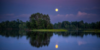 August full moon rising, Chippewa Flowage, '25 3, panorama