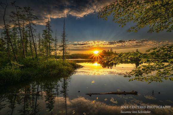 Double sunset at Audie Lake, June '25