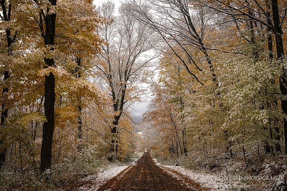 First snow, Oct. 14.'22, driving through the Blue Hills 2