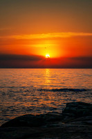 Orange Sunrise at Artist Point, Grand Marais, October '25 2, vertical