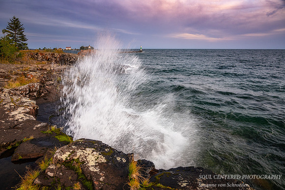 Big splash, Lake Superior, Grand Marais, Oct. '25