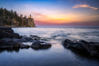 Split Rock lighthouse, dusk, Nov. '22 2