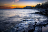 At Split Rock lighthouse, dusk, Nov. '22