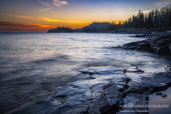 At Split Rock lighthouse, dusk, Nov. '22