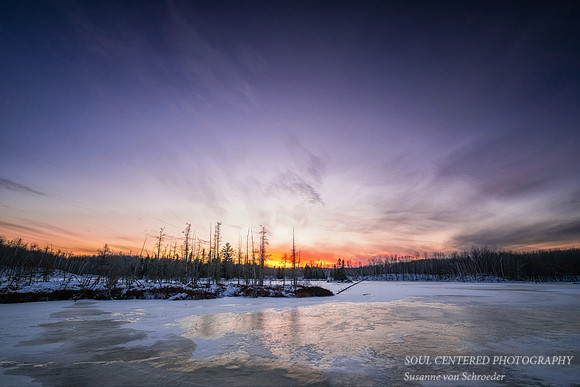 Colorful winter sunset, Audie Lake, Dec. '25 6