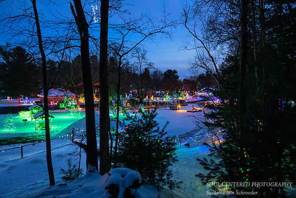 Christmas lights, Irvine Park Chippewa Falls 1