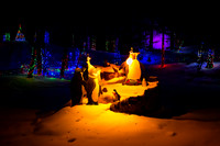 Christmas lights, Pinguens, Irvine Park Chippewa Falls