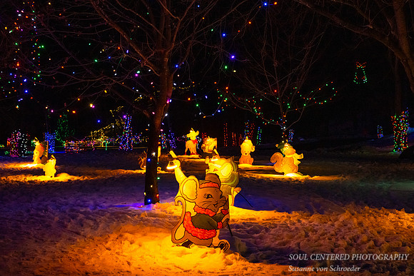 Christmas lights, Mouse, Irvine Park Chippewa Falls