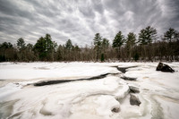 Frozen Flambeau river on a cloudy day, Dec. '25 1