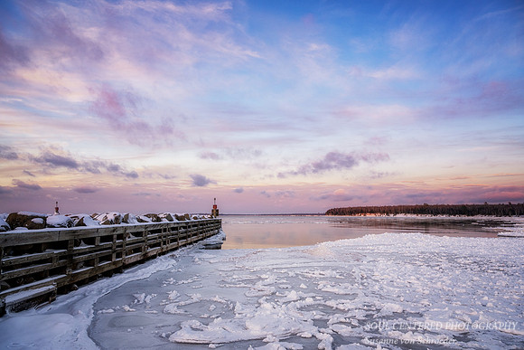 Lake Superior sunset colors, Sand Bay, Dec. '25 2