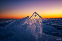 Blue ice at sunset, '26