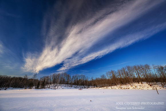 Sunny winter day with cloud, Audie Lake, February '26 1
