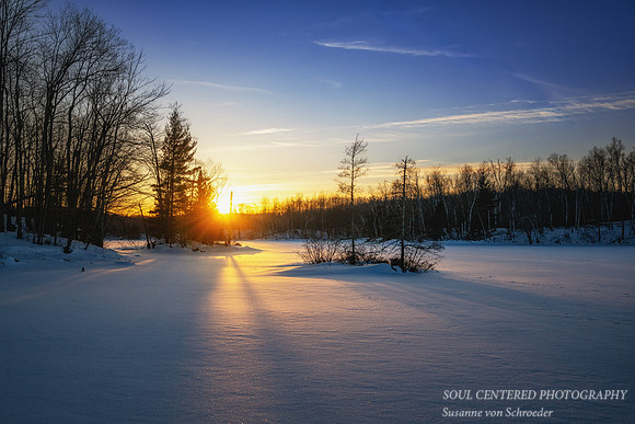 Winter sunset, Audie Lake, January '26