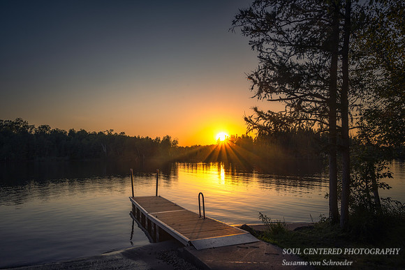 Sunset dock, Chippewa Flowage