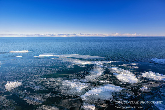Floating ice, Lake Superior, Madeline Island 1