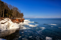 Floating ice, Lake Superior, Madeline Island 2