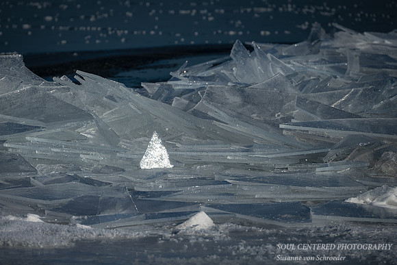 Ice shard like a candle