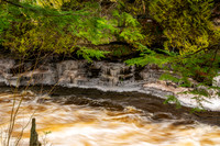 Presque Isle River with icicles