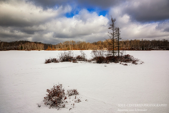 Sunny spring day with clouds, Audie Lake, March '26 2
