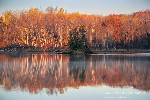 Morning light and reflections, Audie Lake, late October. '25 2