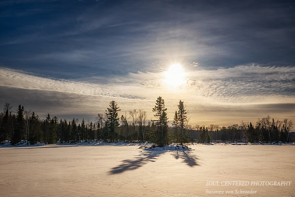 Sunny winter day, Audie Lake, January '26 1