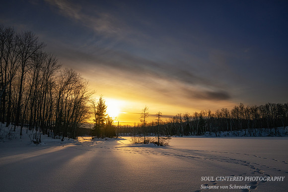 Winter sunset, Audie Lake, February '26