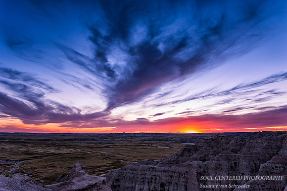 Intense sunset colors
