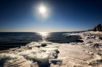 Icy shoreline near Duluth, MN