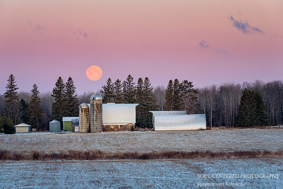 Full moon setting, March '21 4