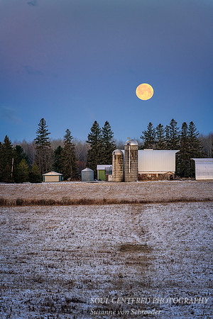 Full moon setting, March '21 3