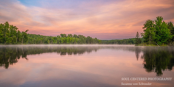 Colors of Dawn, Audie Lake, July '26 2, panorama