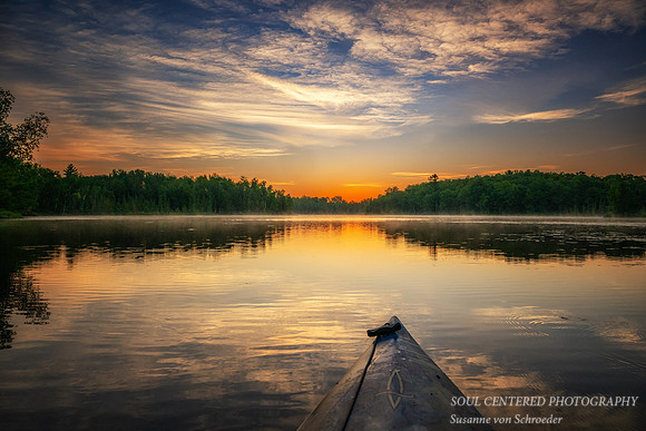 Kayaking at sunrise, Audie Lake, July '26