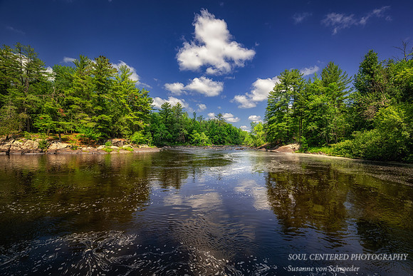 Flambeau river with clouds , July '26 2