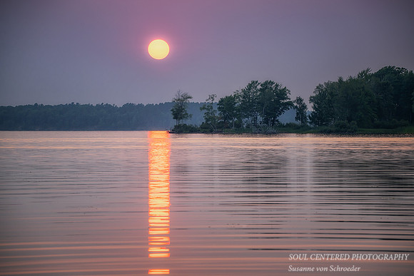 Sunset with reflection, Chippewa Flowage, July '26