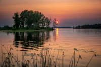 Sunset with island, Chippewa Flowage 2, July '26