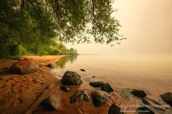 Smoke filled air, Lake Superior , Washburn 1, July '26