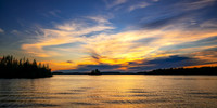 Sunset colors, Chippewa Flowage, June '26, panorama