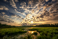 August sunrise with clouds, Blue Hills 1