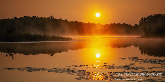 Sunrise, Audie Lake, Aug. '26 4, panorama