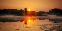 Sunrise, Audie Lake, Aug. '26 2, panorama