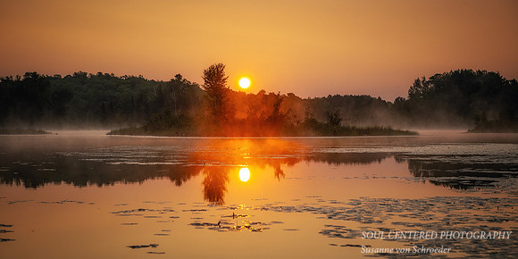 Sunrise, Audie Lake, Aug. '26 2, panorama