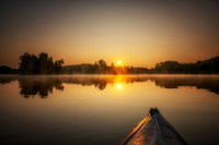 Kayaking at sunrise, Audie Lake, Aug. '26 1