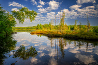 August morning with clouds, Audie Lake 1