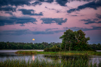 Full moon rising, Chippewa Flowage, WI, Aug. '26 1